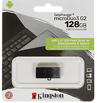 Накопитель Flash Drive 128GB Kingston DataTraveler microDuo 3G, USB 3.1/microUSB OTG